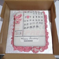Calendar Theme Fondant Cake
