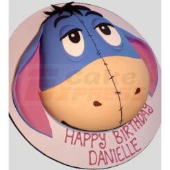 Eeyore Face Birthday Fondant Cake