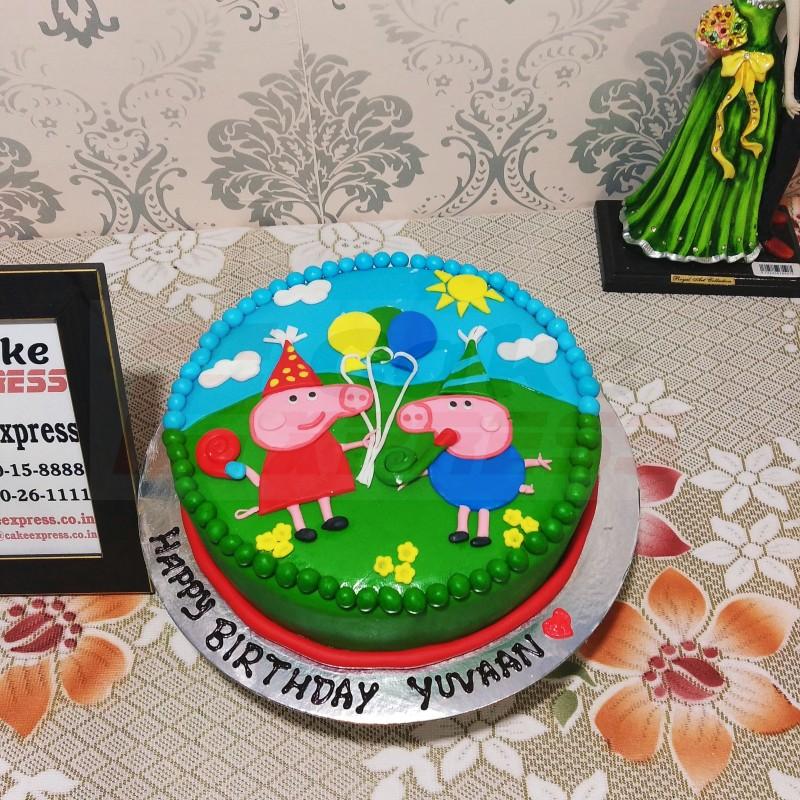 George and Peppa Pig Designer Cake
