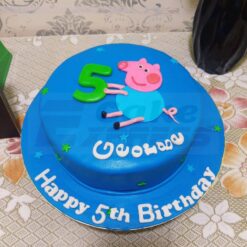 George Pig Blue Fondant Cake