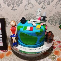 Italy Travel Theme Fondant Cake