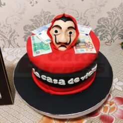 La Casa De Papel Theme Fondant Cake