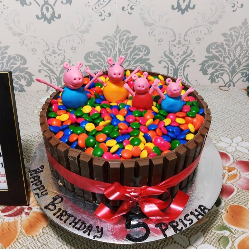 Peppa Pig Chocolate Gems Cake
