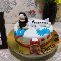 Travel Lover Guy Fondant Cake