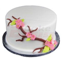 Cherry Blossom Pink Fondant Cake