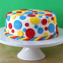 Colorful Circles Fondant Cake