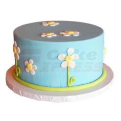 Daisy Theme Fondant Cake
