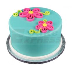 Flower Qilling Fondant Cake