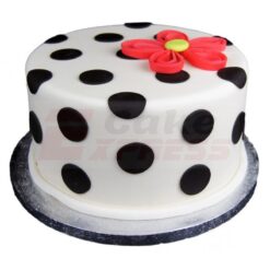Polka Dot Quill Fondant Cake