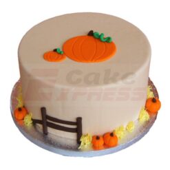 Pumpkin Theme Fondant Cake