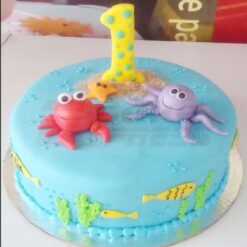 Sea Animals Theme Fondant Cake