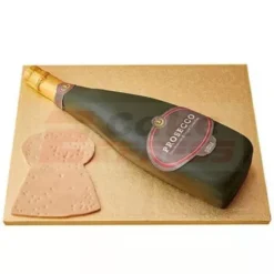 Prosecco Wine Bottle Fondant Cake
