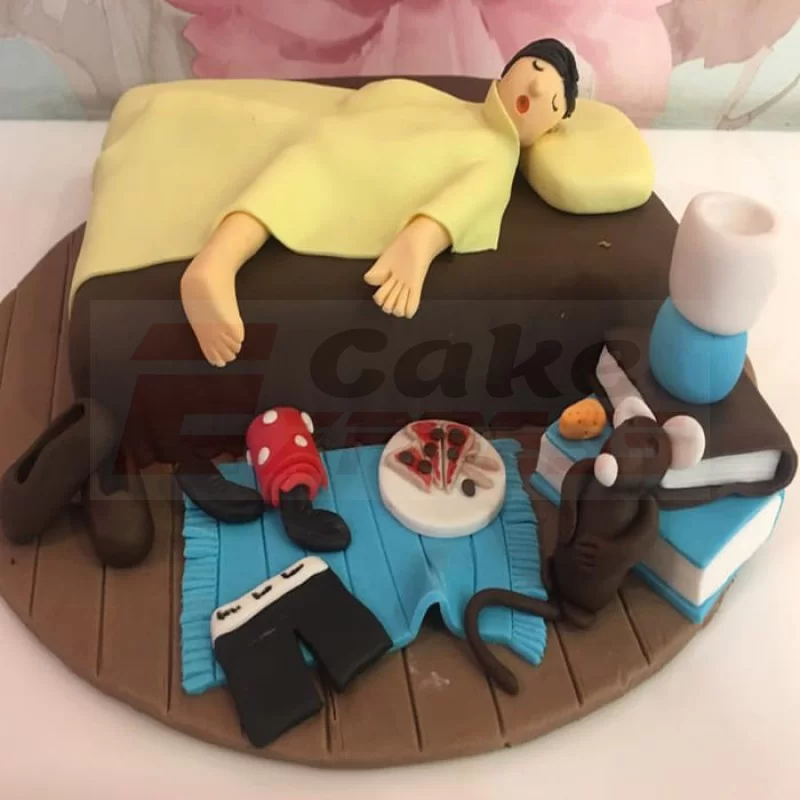 Lazy Boy Fondant Cake
