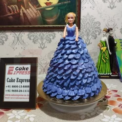 Purple Barbie Doll Cake