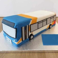 Bus Shape Birthday Fondant Cake